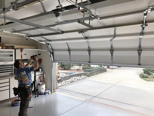 Garage door track repair service by Miami Beach Garage Door Repair in Miami Beach